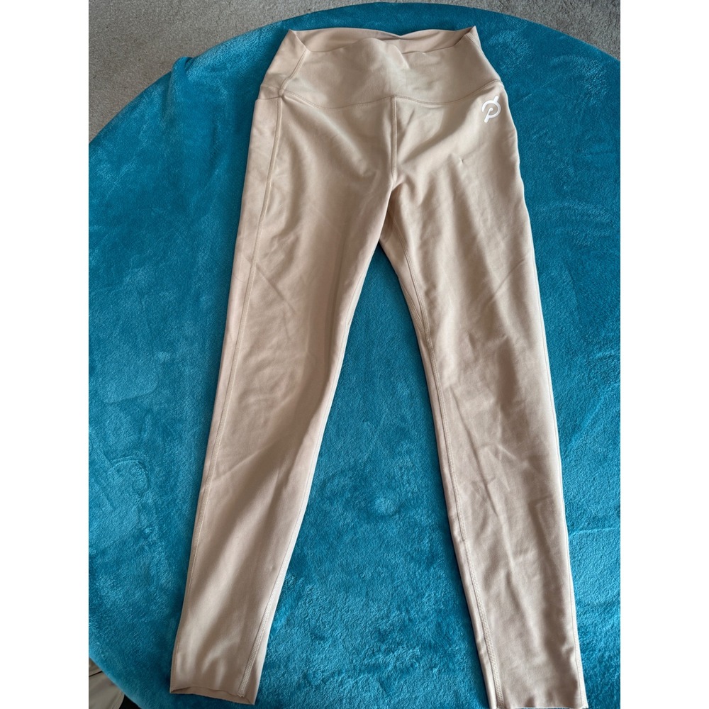 Peloton Womens High Rise Side Pocket‎ Leggings Tan Beige Size Medium RN150110